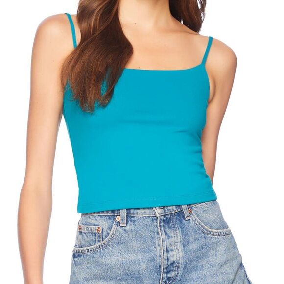 Susana Monaco Aquamarin Blue String Camisole Top Size X-Large NWT - Picture 1 of 7
